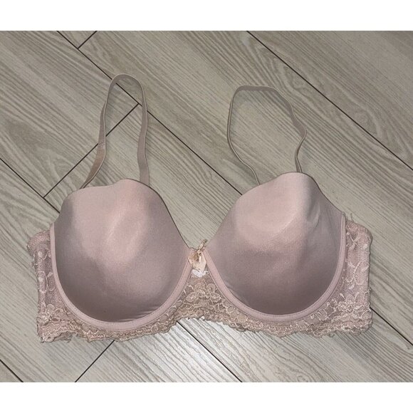 Jezebel 90774 Strapless Bra Multiway Lined Underwire Lace Womens 38C Beige - Picture 2 of 6